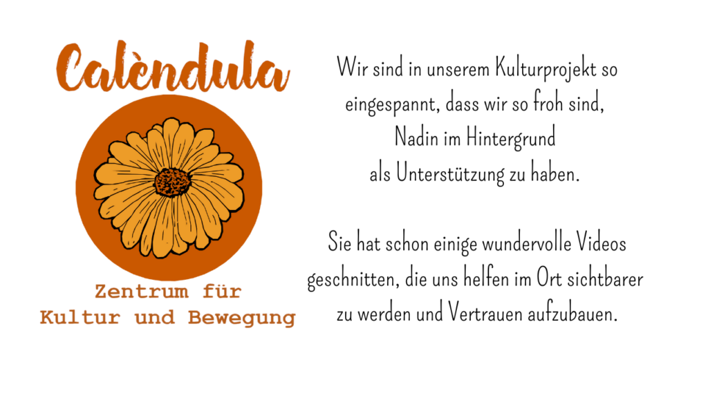 Referenz Calendula, Videoediting, Videobearbeitung, Videoschnitt